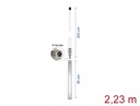 Delock LPWAN 824 - 896 MHz Antenna N jack 10 dBi 223 cm omnidirectional fixed wall and pole mounting outdoor white