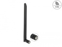 Delock WLAN 802.11 ac/ax/a Antenna RP-SMA plug 5 dBi 20 cm omnidirectional with tilt joint and flexible material black