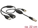 Antennikaabel 0.22m F pesa - F pistik fantoomtoide 5V USB RG174