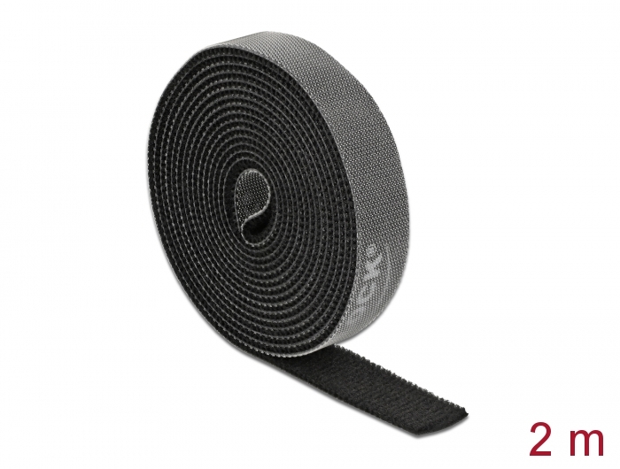 [18383] Delock Hook-and-loop tape roll L 2 m x W 15 mm black