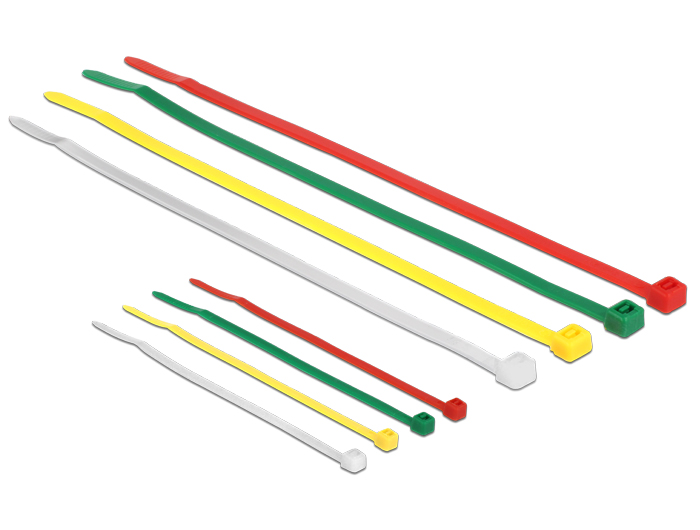 [18628] Kaablisidemed 100 x 2.5mm + 200 x 3.6mm, värvilised (200tk)