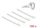 Delock Cable ties releasable white L 150 x W 7.5 mm 100 pieces