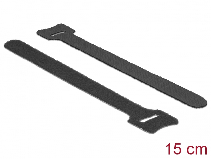 Takjapael kaabliside 12mm x 150mm, must, (10.tk)