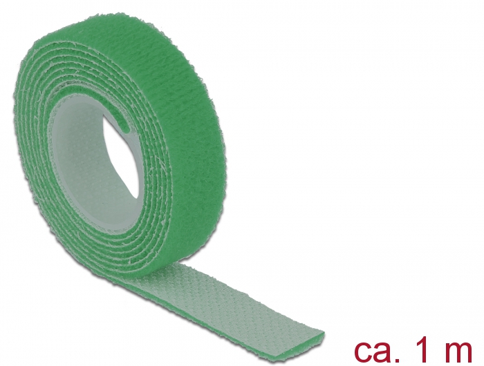 [18725] Delock Hook-and-loop fasteners L 1 m x W 13 mm roll green