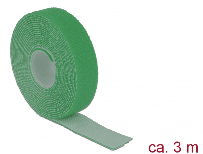 [18730] Delock Hook-and-loop fasteners L 3 m x W 20 mm roll green