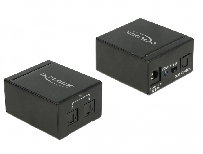 [18767] Delock TOSLINK Switch 2 x TOSLINK in to 1 x TOSLINK out