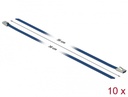 Delock Stainless Steel Cable Ties L 300 x W 4.6 mm blue 10 pieces