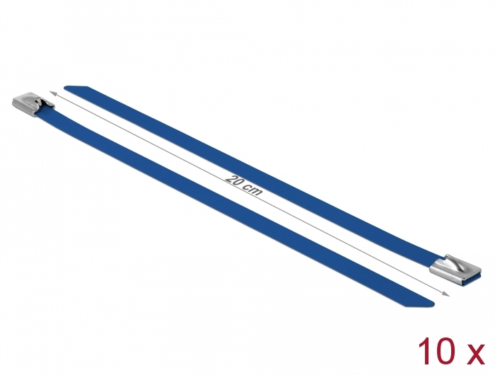 [18797] Kaablisidemed 200x7,9mm, terasest, sinised (10tk)