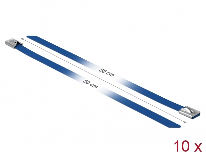 Kaablisidemed 500x7,9mm, terasest, sinised (10tk)