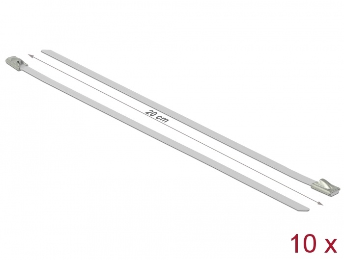 Kaablisidemed 200x4,6mm, terasest, valged (10tk)