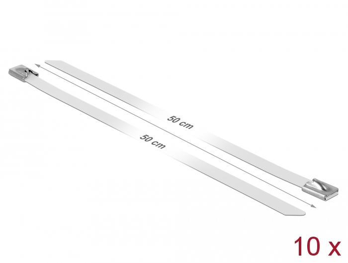 Kaablisidemed 500x7,9mm, terasest, valged (10tk)