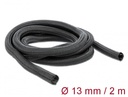 Kaablirüüs 13mm, must, 2.0m polüester, sukk, isesulguv