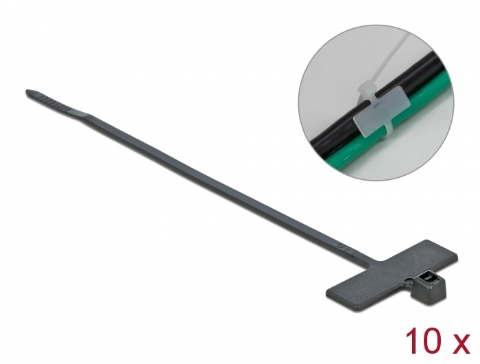 Kaablisidemed märgisega 200 x 2.5mm, mustad (10tk)