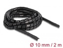 Kaablispiraal 10mm, must, 2m/pk