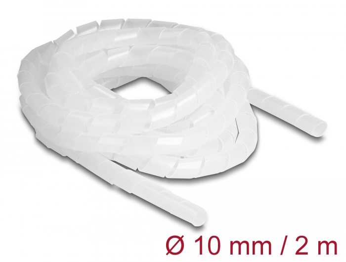 Kaablispiraal 10mm, läbipaistev, 2m/pk