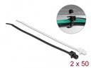 Kaablisidemed lameda peaga 200 × 4.8mm mustad/läbipaistvad, -40 kuni 85° (100tk)