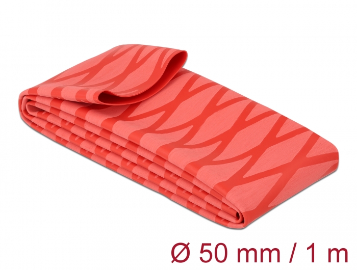 Termorüüs 50/2:1 non-slip 1.0m, X-mustriga, punane