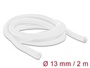 Kaablirüüs 13mm, valge, 2.0m polüester, sukk, isesulguv
