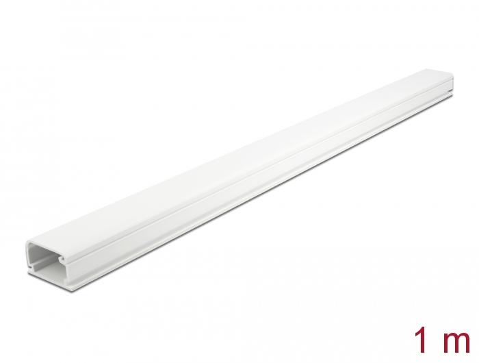 Delock Cable Duct with Cover self-adhesive 35 x 20 mm - length 1 m white