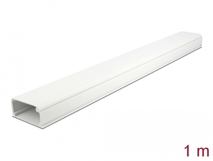[20723] Delock Cable Duct with Cover self-adhesive 57 x 28 mm - length 1 m white