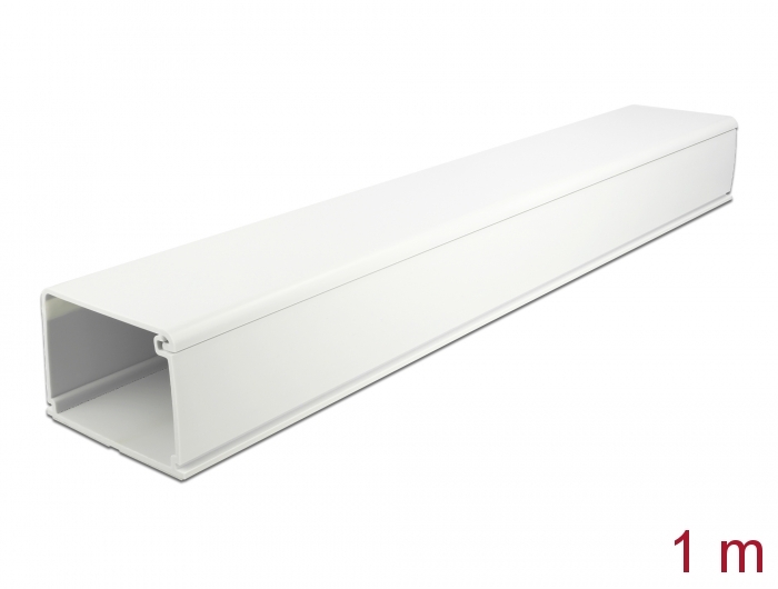 [20724] Delock Cable Duct with Cover self-adhesive 83 x 54 mm - length 1 m white