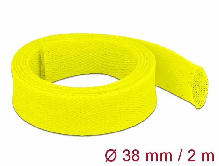 Kaablirüüs 38mm (30-60mm) kollane, 2.0m polüester, sukk