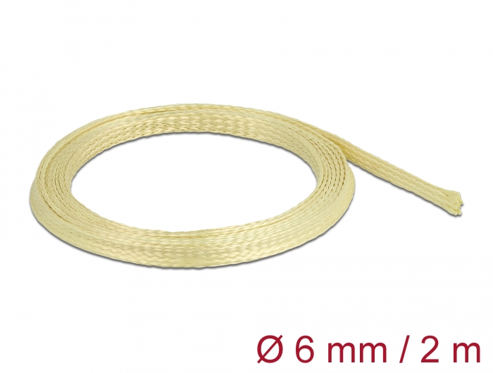 Kaablirüüs 6mm (5-8mm) valge, 2.0m aramid fiiber, sukk