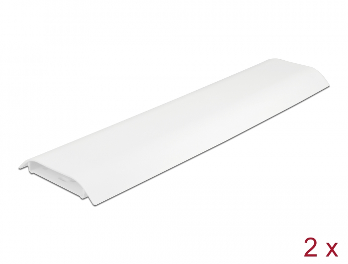 [20886] Kaablikaitse suunajaga seinale 0.3m, valge, 85x10mm, 2.tk/pakk