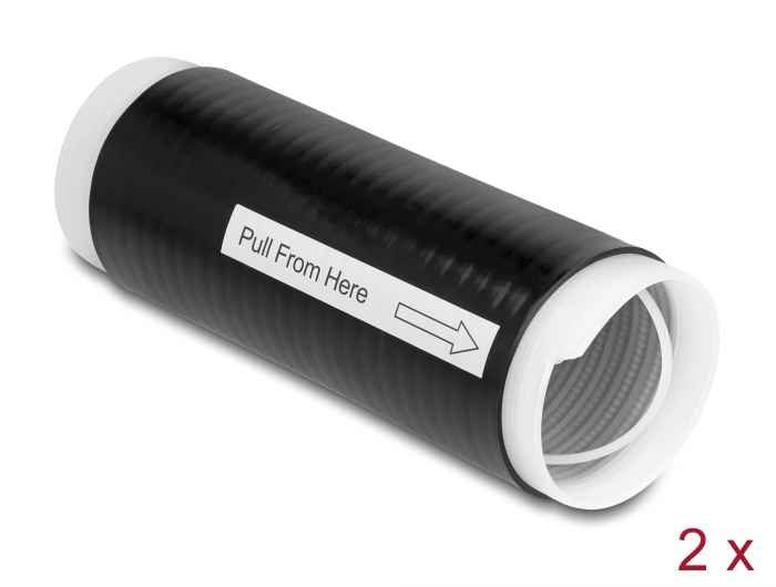 [20890] Delock Cold Shrink Tube 45 mm x 130 mm 2 pcs black