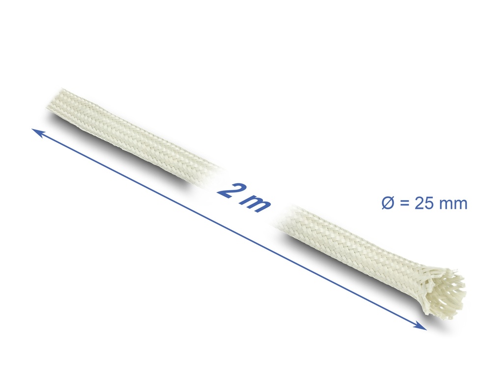 [20895] Kaablirüüs 25mm (18-33mm) valge, 2.0m Nomex fiiber, sukk