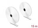 Delock Heavy-duty Hook-and-Loop tape L 15 m x W 20 mm white