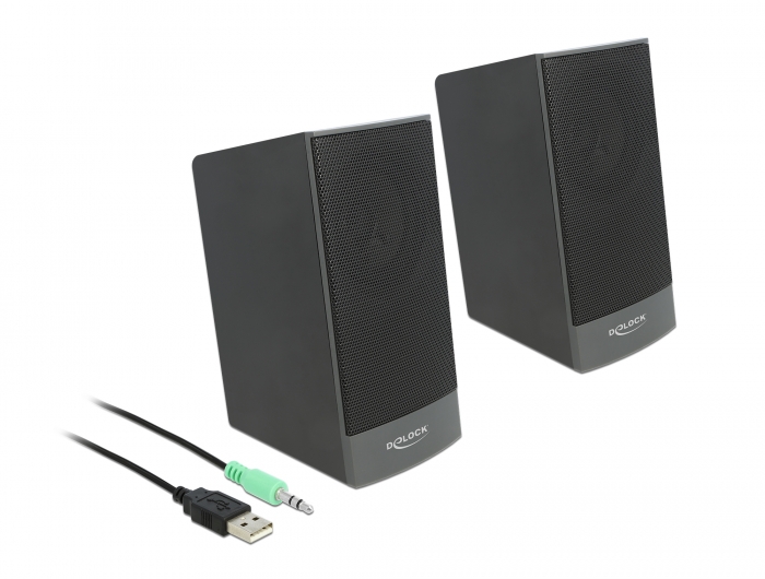 [27001] Stereo 2.0 arvutikõlarid, 3.5mm, USB toitega