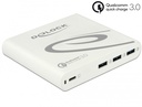 Laadimisjaam 1x USB-C PD 85W, 3x USB-A Qualcomm kiirlaadija, komplektis lisaks 11 erinevat otsikut laptopidele, valge
