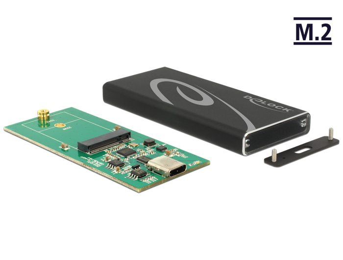 [42572] Kõvakettakarp M.2 SSD 42mm kettale, USB-C sisend - USB - A pistik, tööriistavaba