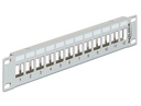 Paneel RJ45 Cat5e/Cat6/Cat6a 12 port 1U 10 tolli hall tühi
