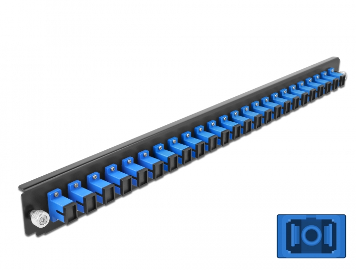 FO eemaldatav esipaneel 24xSC Simplex 19´´ singlemode adapteritega OS2
