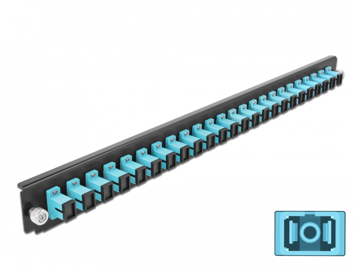 [43354] FO eemaldatav esipaneel 24xSC Simplex 19´´ multimode adapteritega OM3
