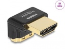 Adapter HDMI (M) - (F), 8K@60Hz 90° nurgaga alla, metallist