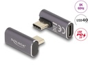 Üleminek USB-C (M) - USB-C (F), 40 Gbps, PD 3.0 100W, nurgaga, 8K@60Hz, hall