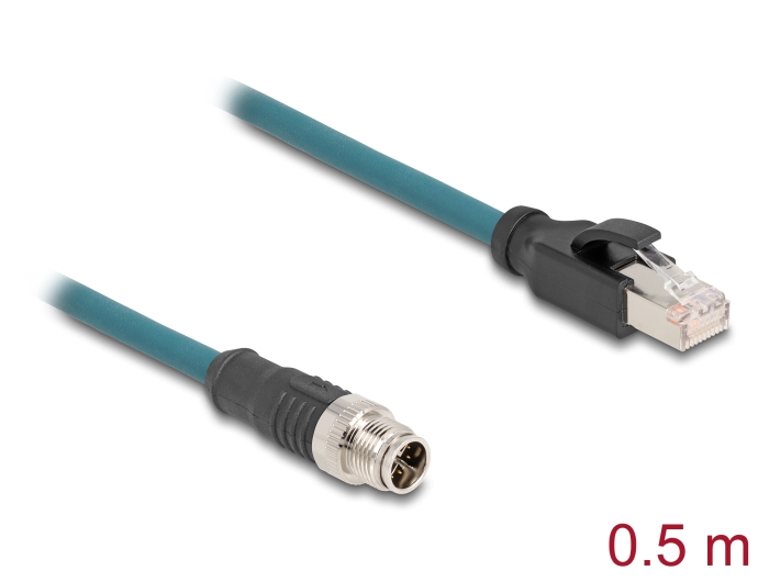 Ühenduskaabel M12-RJ45 8 kontakti X-coded 0.5m