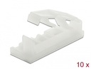 Delock Flat cable holder with locking clip self-adhesive screwable natural 10 pieces
