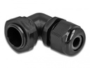 Kaabli läbiviik PG13.5 6 - 12mm, must IP68, koos mutriga, nurgaga