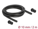 Painduv kaablikaitsetoru 10mm x 2m, lisaks 2x kaabli läbiviik PG7, must