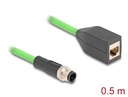 Pikenduskaabel M12-RJ45 4 kontakti D-coded 0.5m PUR (TPU)