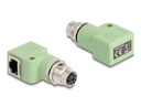 Adapter M12 (F) - RJ45 (F) X-code 8 pin 90° nurgaga