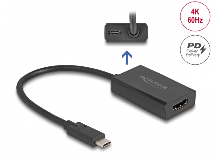 Adapter USB-C (M) - HDMI (F) 3840x2160@60Hz, PD 100W, must