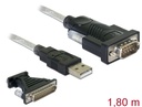 Konverter USB - RS-232 (DB25M/DB9M) 1.8m