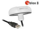 USB 2.0 Multi GNSS vastuvõtja u-blox 8 4.5m, valge