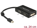 Üleminek Mini DisplayPort (M) - HDMI (F), VGA (F), DVI (F) 2K@60Hz 0.24m, must