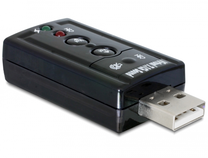 [63926] USB 2.0 helikaart, 1x 3.5mm stereo, 1x 3.5mm microphone, 7.1 24 Bit/96 kHz